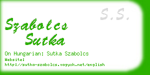 szabolcs sutka business card